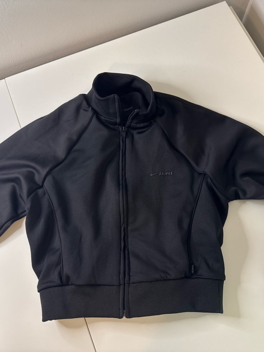 Nike skims Tricot cropped track jacket obsidian small NWOT